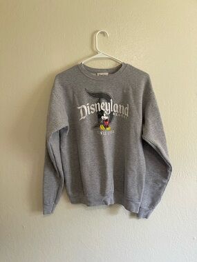 Disney Gray Disneyland Mickey Crewneck Sweatshirt